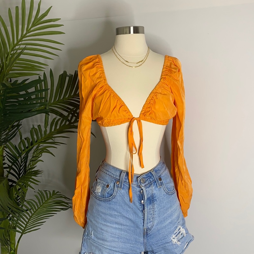 Orange crop top